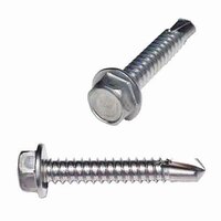 TEK12312S #12 X 3-1/2" Hex Washer Head, Self-Drilling Screw, 410 Stainless